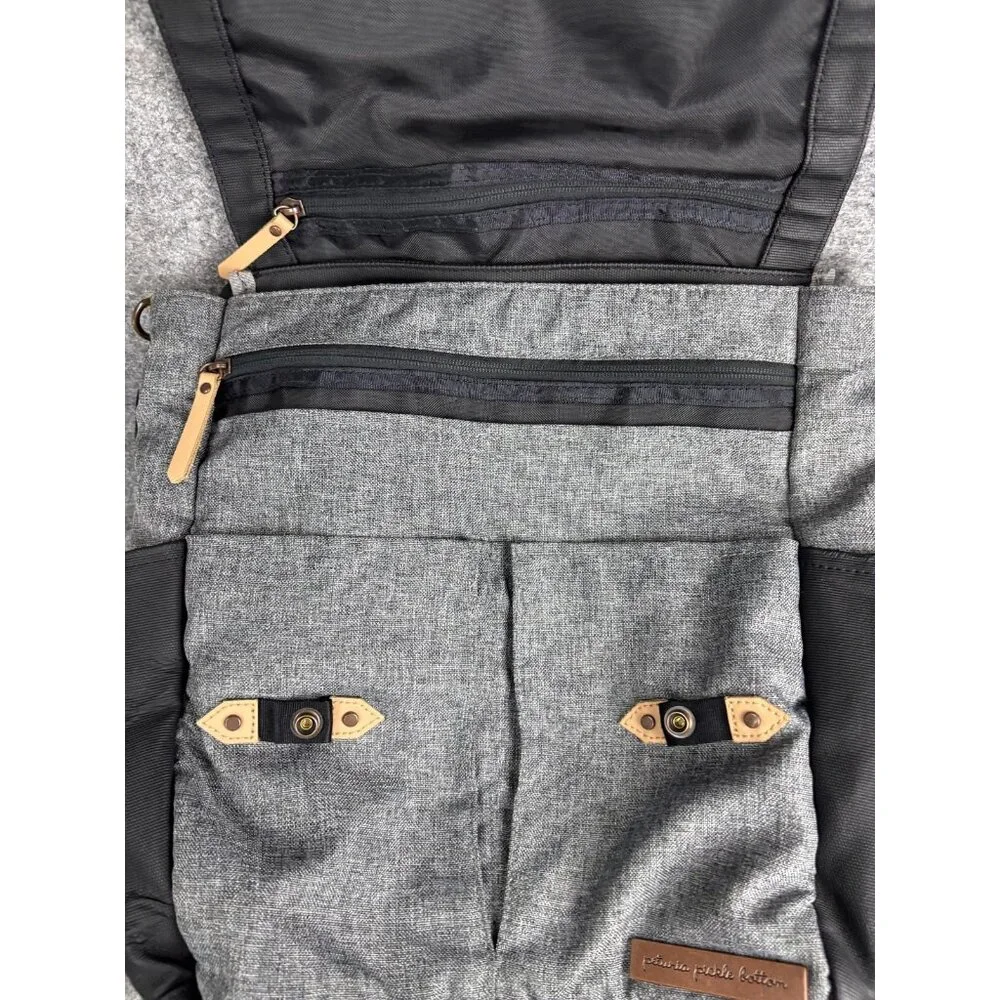 Petunia‎ Pickle Bottom Gray Diaper Bag Backpack Tote Medium Baby Boy Pockets